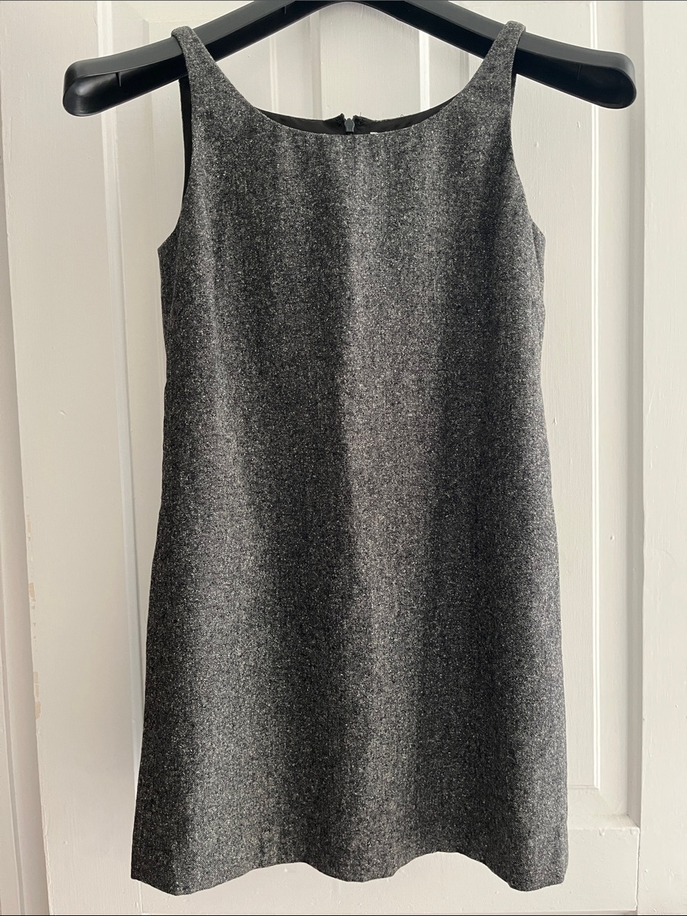 Ann Taylor LOFT Charcoal Gray Tweed Sleeveless Mini Dress